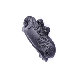 Cabinet Drawer Bin Pulls Black Iron Cup 4 inch W x 1 1/2 inch H Pack of 12