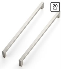 Ravinte 20 Pack 12-3/5 Inch Kitchen Square Cabinet Handles Brushed Nickel Pulls