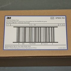 (120) 3M Cabinet Door Bumper SP950-NA, 1/2″ OD, Clear, Rubber, Self Stick