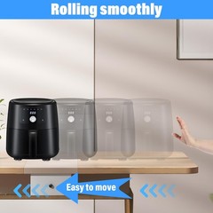 12PCS Black Appliance Rollers, Self-Adhesive Appliance Slider, Triangular Design