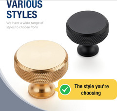 30-Pack Knurled Round Cabinet Knobs Champagne Gold Drawer Pulls Jaladera Cocina