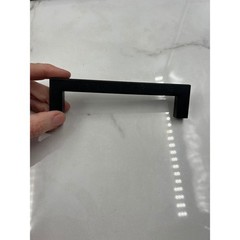 Matte Black Cabinet Pulls 5 Inch Hole Center Square Bar Drawer Handles 12 Pack