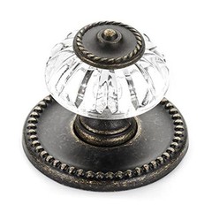 Montreuil 1 5/16-inch Clear and Burnished Brass Cabinet 1 Count (Pack of 1)