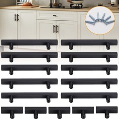 10Pack Stainless Steel Kitchen Cabinet Door T Bar Pulls Drawer Knobs Handles US