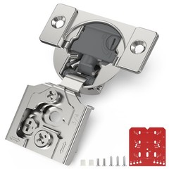 Chibery 30 Pack 3/4″ Overlay 4D Soft Close Cabinet Hinges with Template