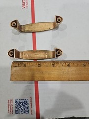 A Pair Midcentury Copper Tone Handles 3″ Ctr.