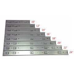 10″-24″ Full Extension Ball Bearing Heavy Duty Drawer Slide Track Rail 100-lbs