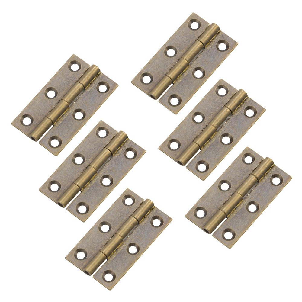 Mcredy Small Hinges for Wooden Box,1.5 Inch Mini Hinge with Mounting Screws B…