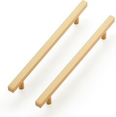 Ravinte 20 pack Brass 7.5 Inch Hole Center Champagne Gold Handles