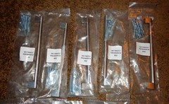 11 NEW SATIN NICKEL CABINET PULL HANDLES BIG 8″ LONG 7-3/8″ Center H52 $110 RV