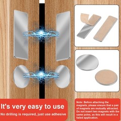 8 Sets Magnetic Cabinet Door Catch, Stainless Steel Cabinet Door Magnets No D…