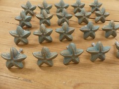 20 CAST IRON STARFISH DRAWER PULLS CABINET CUPBOARD BATHROOM DECOR NAUTICAL KNOB