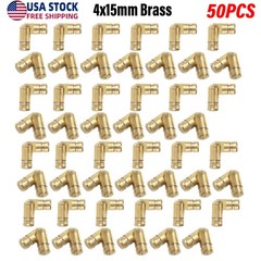 50Pcs Invisible Barrel Hinges, 4x15mm Brass Concealed Hinge, Gold
