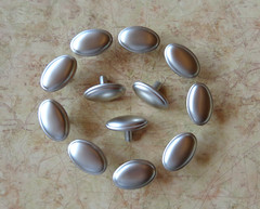 Set of 12 New Oval Knobs Pulls Nickel Cabinet Drawer Hardware Knob