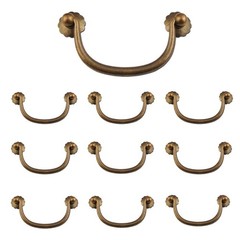 10 Pack Txinmin Traditional Bail Antique Brass Drawer Pull 33/20 Inch 80mm