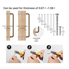 10 Pack Antique Brass Kitchen Cabinet pulls 7.5 Inch(192mm) Hole Center Solid…