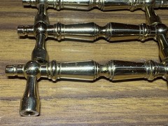 VTG 10 Brass Cabinet Pulls Vintage Style Handles