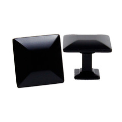 Cabinet Knob Matte Black Square Transitional Modern Kitchen Bath Drawers