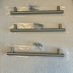 Bar Drawer Pulls Stainless Steele 8 7/8 center to center (set of 3)