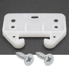 10PCS White Plastic Drawer Guides with Screws Replacement Brackets for Furniture