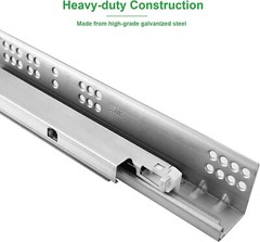Heavy-Duty 22 Inch Undermount Soft-Close Drawer Slides with Adjustable Locks