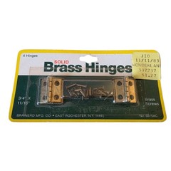 BRAINERD SOLID BRASS HINGES 4 PACK 3/4″ X 11/16″ Item # 6075XC Made In USA