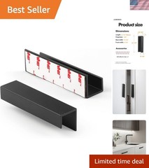 5 Pack Adhesive Cabinet Handles Black 3-9/16″ LengthCover 3″ Hole Center Fing…
