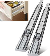 4 Pairs 22 Inch Heavy Duty Soft Close Drawer Slides – 100LB Load Capacity Full E