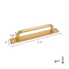 Sliding Barn Door Handles 2 Pcs 7.1 inch Matte Gold Aluminium Alloy Wooden
