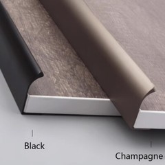 Kitchen Cabinet Door Handles Contemporary Lip Pull Pulls Drawer Black/Champagne