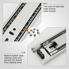Heavy Duty Drawer Slides 12 Inch Zinc Plated Steel Full Extension Side Mount