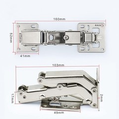 Wanlian 170° Soft Close Cabinet Hinges Stainless Frameless Door Hinge 4 Pack