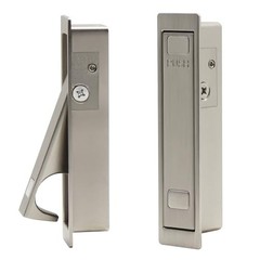 Pocket Door Handles, Press Finger Edge Pull, Push Flush Mount 1 Brushed Nickel