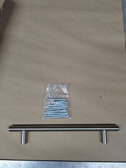10- Brushed Nickel Solid Cabinet Round Bar Handles 8-1/2″ With 6-1/4″ C To C