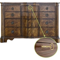 Ufurmate Vintage Lock Key 2Pcs Gold Cabinet Lock Set For Right-Hand Door Retro