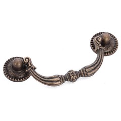 6Pack 3 Inch Bronze Vintage Drawer Pulls Handles Antique Drop Bail Cabinet Pulls