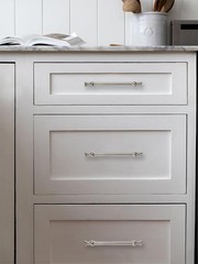 2-Pack 3in 76mm Hole Center Cabinet Pulls, Polished Nickel, Solid Heavy Duty