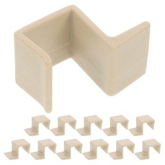 12Pcs Reusable Plastic Crib Brackets Strong Bed Rail Support Beige