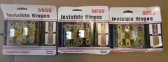 SOSS 204C Invisible Hinges 3 packages of 2 hinges each sold as 1 lot