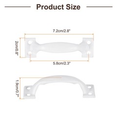 8pcs 3 Inches Gate Handle with Screw for Kitchen Closet Door White