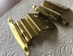 17 sets Modern Non Self Closing Face Frame Mount Hinges 3/8” Zinc Plated Steel.