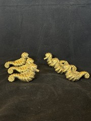 6 Seahorse Beach Ocean Decor Metal Brass Cabinet Pulls Knobs HEAVY