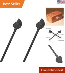 Artisan-Style Black Brass Locking Pins for Traditional Home Decor – Set of 2