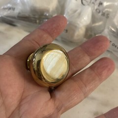 Top Knobs Cabinet dresser Flat Faced Knob 1 1/4 Inch Polished Brass LOT of 4