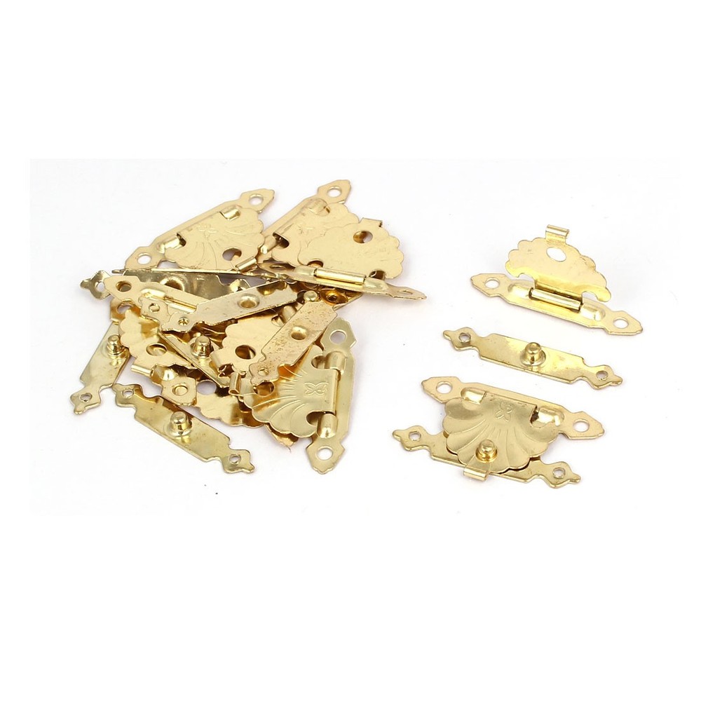 10pack Jewelry Box Case Latches Hasp Catch Lock Gold 38x24x3mm