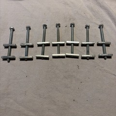 Counter Top Clamping Bolts Set of Seven Stainless Steel 4 Inch
