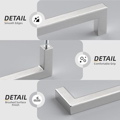 30 Hole Centers for 6-1/4 Inch Brushed Nickel Cabinet Pulls – 160MM