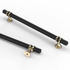 7.5 Inch 192mm Knurled Matte Black Kitchen Cabinet Drawer Pull Handles 10 PCS
