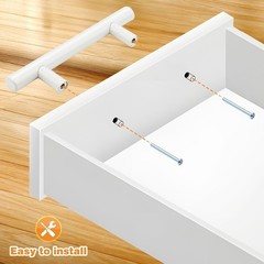 Sleek White 3 Inch T Bar Handles – 5 Pack Stainless Steel Kitchen Cabinet Pulls