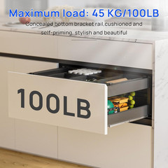 10 12 14 16 18 20 22 24 Inch Bottom Mount Soft Close Drawer Slides Full Exten…